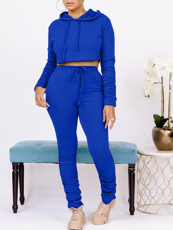 Ruched Hoodie & Pants Set