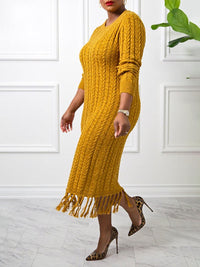 Fringe Knit Dress