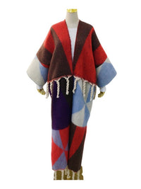 Fringe Colorblock Kaftan