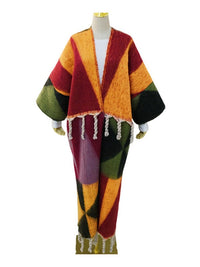 Fringe Colorblock Kaftan