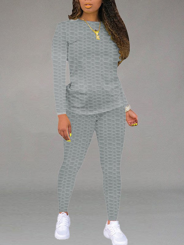 Solid Textured 2PC Set