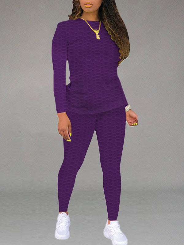 Solid Textured 2PC Set