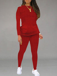Solid Textured 2PC Set