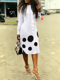Indiebeautie Dot Print Shirt Dress