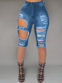 Ripped Bermuda Shorts