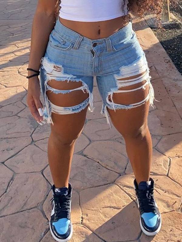 Indiebeautie Distressed Bermuda Shorts