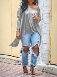 Boat-Neck Asymmetric Top