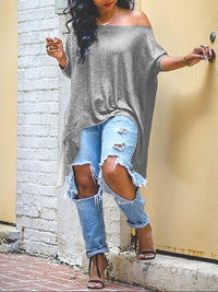 Boat-Neck Asymmetric Top
