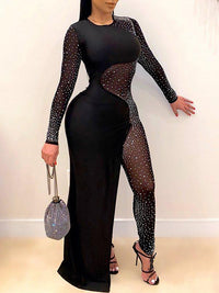 Indiebeautie Studded Sheer Combo Jumpsuit
