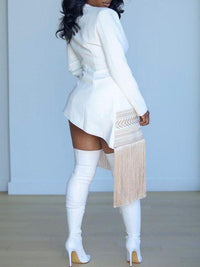 Indiebeautie Fringe Combo Wrapped Blazer